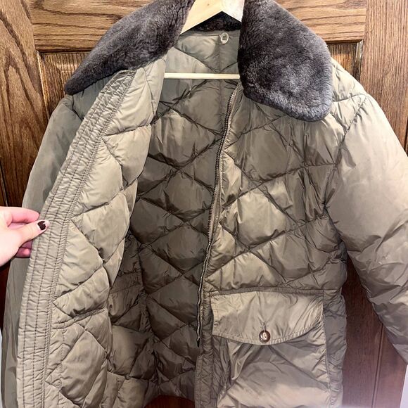 Alaska Sleeping Bag Co Goose Down Quilted Coat Vintage Fur Insulated Men's L - Picture 4 of 11